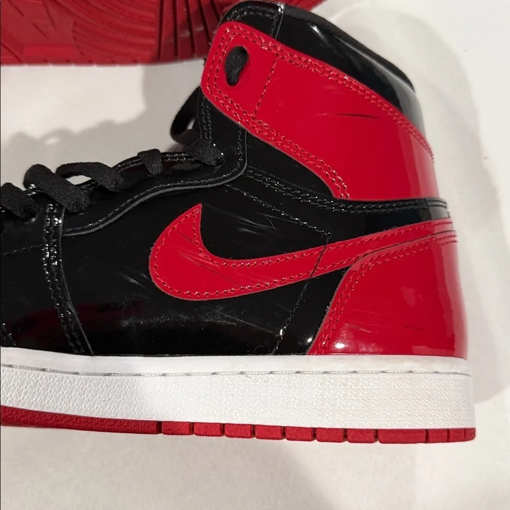 Jordan 1 retro high OG patent Bred. Men’s size 8.5.